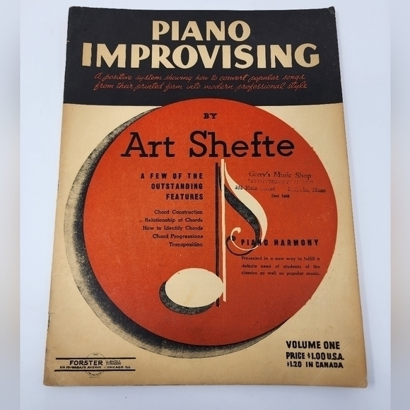 Forster Other - Vintage 1936 Piano Improvising By Art Shefte‎ Piano Book